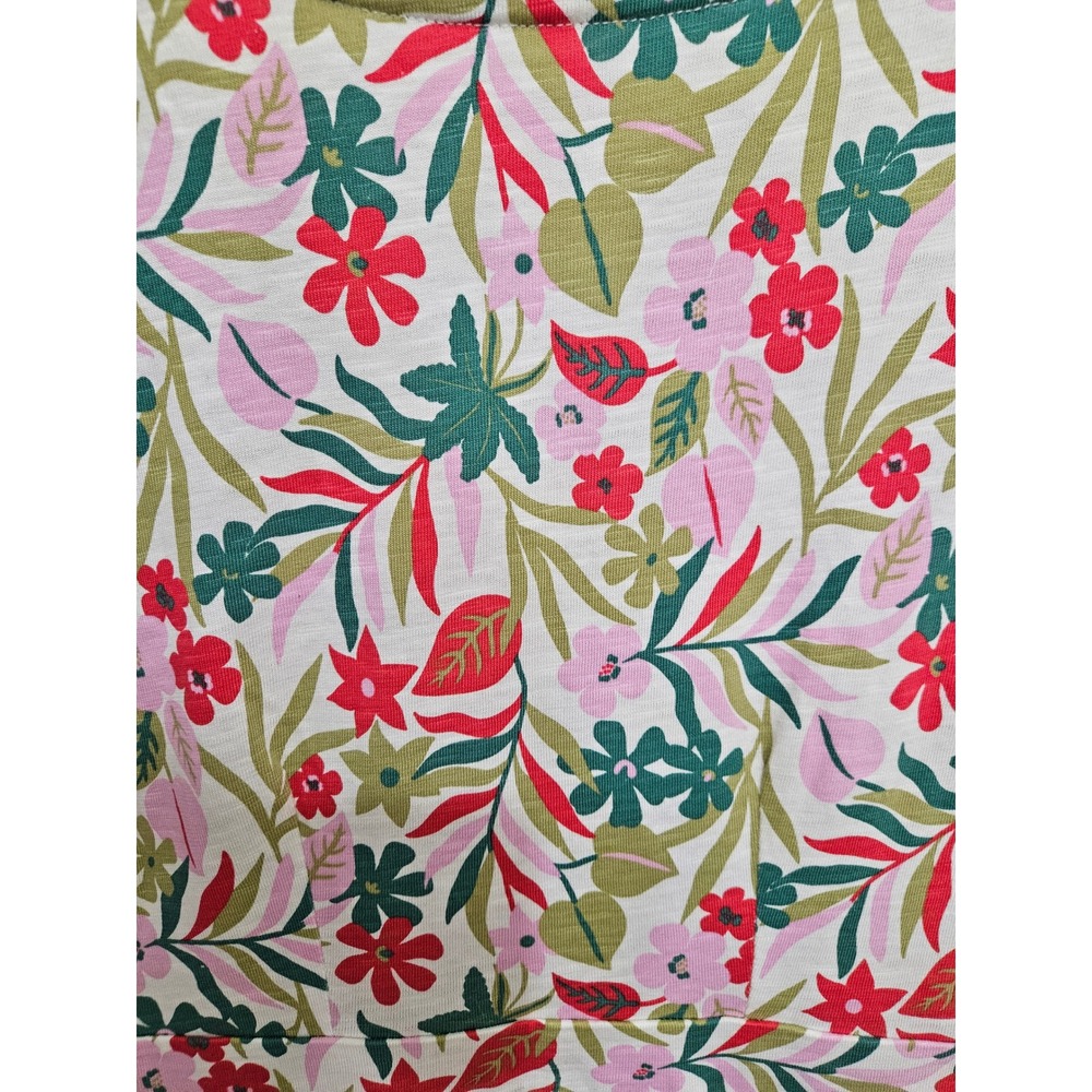 Boden Multi Floral Cotton Jersey Sheath Dress Pockets J0849 Womens 4R - Picture 5 of 6